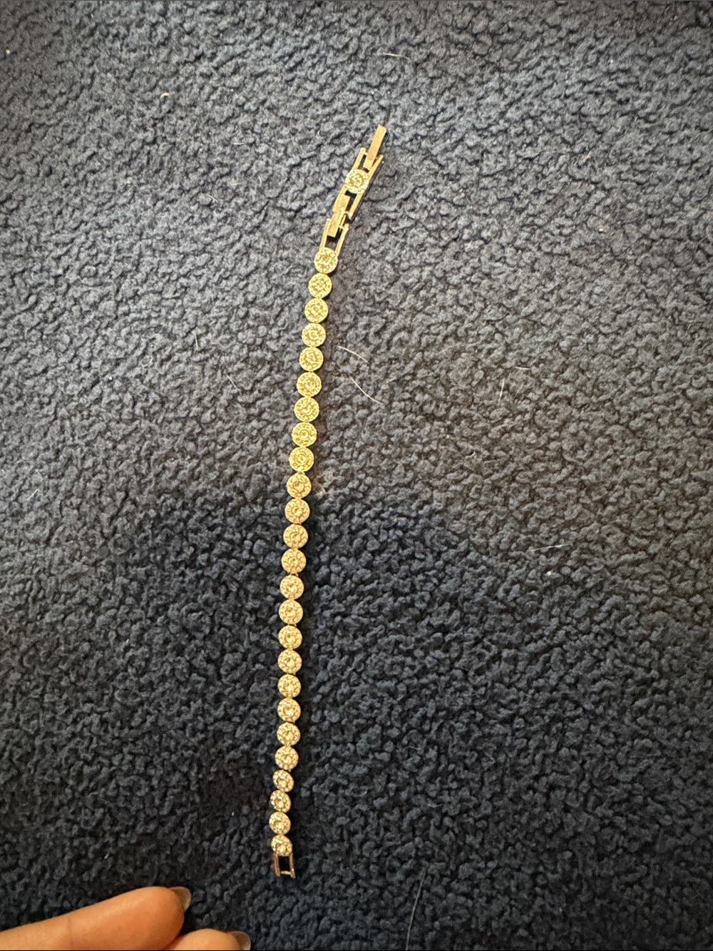 Gold-Tone Crystal Circle Link Bracelet - Women Accessories.Swarovski - Picture 2 of 2